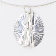Silver dual fold pendant